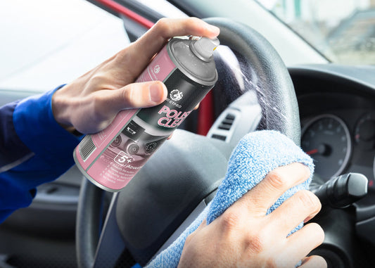 Car Interior Cleaner, Polishing Cleaner Detailer Spray for Vehicle Detailing, 450ml Aerosol 15 fl oz with Iron Can